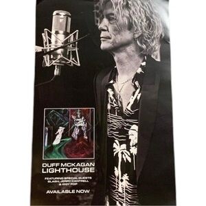 Duff McKagan Guns n Roses 11 X 17 Publicity Poster To Promote Lighthouse Album